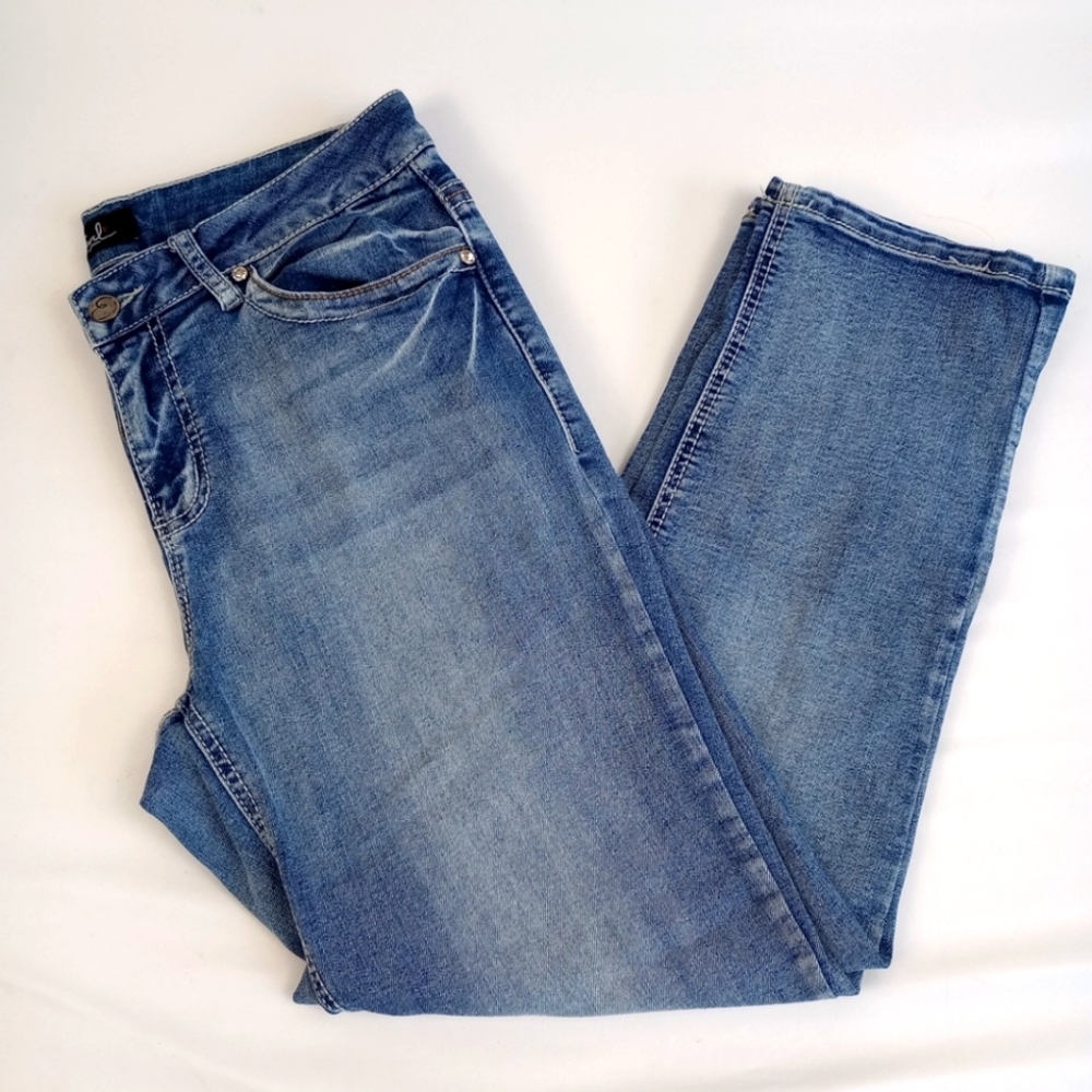 Earl Jeans Classic Blue Denim Jeans Rhinestones Size 10